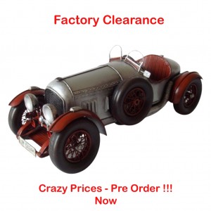 35cm 1920s Open Top Silver Roadster - PRE-ORDER