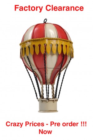 13cm Red Montgolfier Balloon - PRE-ORDER