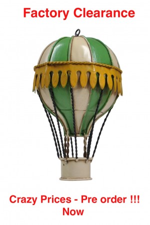 13cm Green Montgolfier Balloon - PRE-ORDER