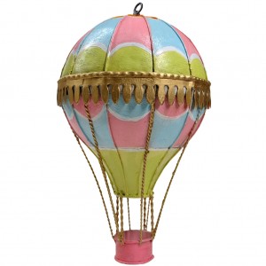 20cm Green, Blue and Pink Montgolfier Balloon