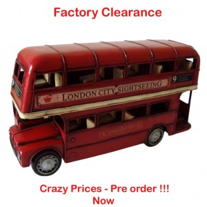 32cm Red Double Decker Sight Seeing Bus - PRE-ORDER