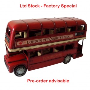 32cm Red Double Decker Sight Seeing Bus - PRE-ORDER