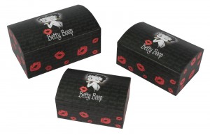 Set Of 3 Betty Boop Chest Boxes 25.5cm