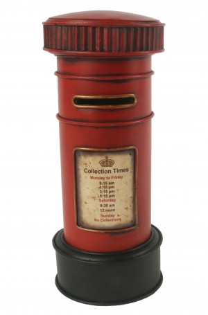 Red Post Box 27.5cm Money Box