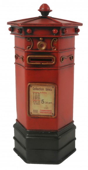 Red Post Box Money Box - 29cm