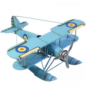Vintage Seaplane Blue 32cm