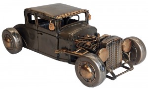 Hot Rod Drag Racer - Polished Metal - 32cm