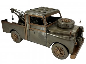 4X4 Tow Truck - Polished Metal - 34cm