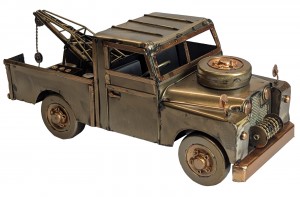 4X4 Tow Truck - Polished Metal - 34cm