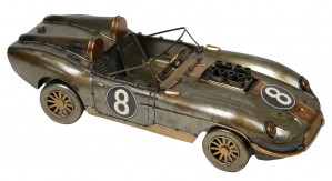 Racing Car - Polished Metal 31cm