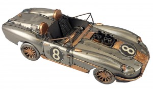 Racing Car - Polished Metal 31cm