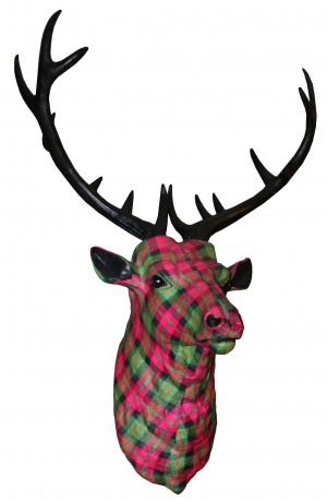 Deer Head (Red Tartan)  *Ex Display*