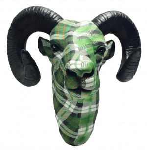 Ram Head (Green Tartan) 