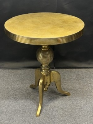 Cast Aluminium Table 70cm - Anodized Antique Brass Industrial Finish  ***EX-DISPLAY***