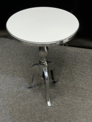 Aluminium Table with White Top - 55cm ****EX-DISPLAY***