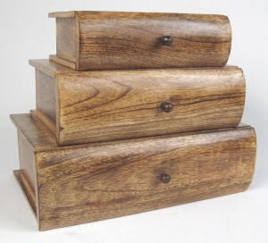 Mango Wood 3 Drawer Book Chest