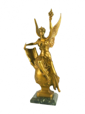 Gilded Brass Statue on Marble base