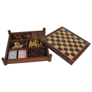 Sheesham Wood Games Compendium 33cm
