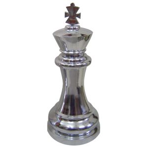 King Chess Piece Nickel Plated Aluminium 65m
