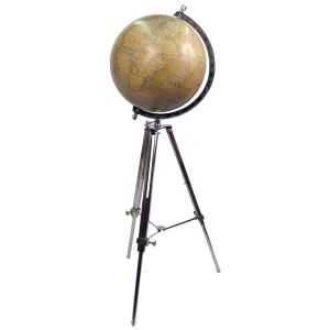 168.5cm Large Globe On Nickel Stand With 45cm Dia. Globe * SLIGHT SECONDS *