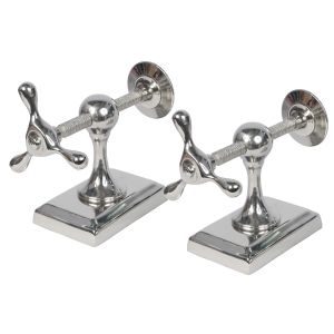 Aluminium Screw Bookends 43.5cm