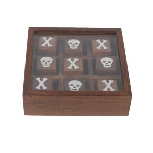 Tic Tac Skull Sheesham Wood - 12.5cm