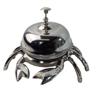 Giant Nickel Plated Crab Bell - 22cm