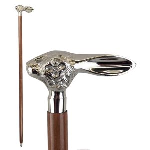 Hare Swagger Cane - Nickel Plated & Sheesham Wood 94cm  