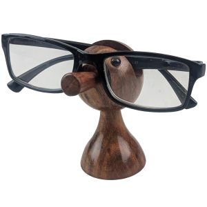 Bobble Head Eye Glasses Holder/Stand - Sheesham Wood 9cm