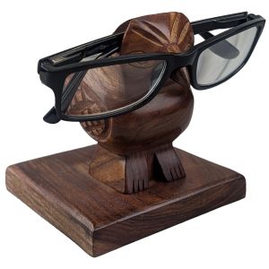 Cuckoo Eye Glasses Holder/Stand - Sheesham Wood 11cm