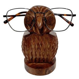 Eye Glasses Holder/Stand Owl  - Sheesham Wood 14cm