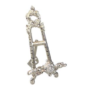Baroque Nickel Plated Easel Stand 30cm