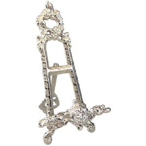 Baroque Nickel Plated Easel Stand 40cm