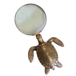 Magnifying Glass Turtle Antique Finish -18cm