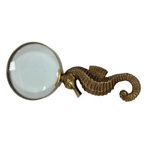Magnifying Glass Seahorse Antique Finish 18cm
