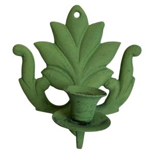 18cm Brass Verdigris Candle Wall Sconce - Min 2