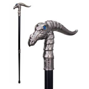 Blue Eyed Dragon Swagger Cane / Walking Stick - 93cm