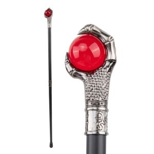 Red Ball Claw 2 Piece Swagger Cane / Walking Stick 96cm