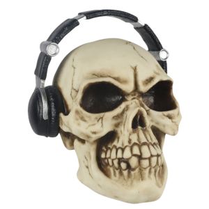 Skull With Headphones 21.5cm