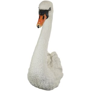 White Swan Head Wall Art Faux Taxidermy - 57.5cm