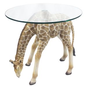 Giraffe Glass Top Table 54.5cm 