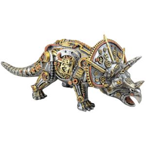 Steampunk Triceratops - 37.5cm Silver