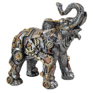 Steampunk Elephant - Silver Finish 22.5cm