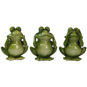 Set of 3 No Evil Frog Sets - 9cm