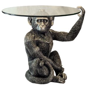 Monkey Glass Top Table - 57cm
