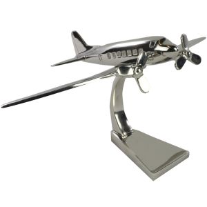 Nickel Plated Aluminium Extra-Large Dakota Model Plane - 60cm