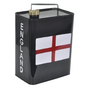 St George England Flag Black Petrol Can 33cm