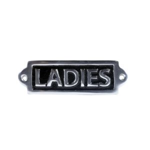 Ladies Sign - Polished Aluminium Sign - 16cm