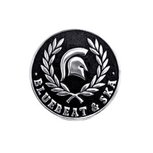 Bluebeat & SKA Sign - Polished Aluminium 12cm