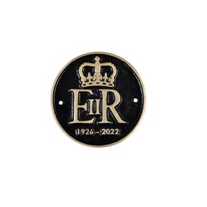 ER 1926-2022  Wall Cast Iron Sign / Plaque 12cm 
